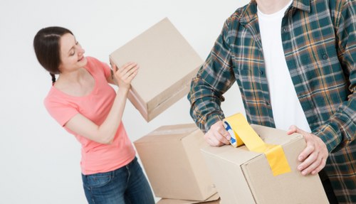 Packing and unpacking services for a local move